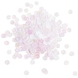 Loose Sequins Package Included: 2 Ounce / 58 g x Clear Iris sequins, the total quantity is approx. 3800 pieces. Small Round Sequins Size: Mini clear sequins single diameter approx. 6 mm / 0.24 inch, the edge hole is 0.15 mm in diameter. Crystal Iris ...