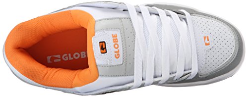 Image of Globe Mens Fusion Skate Shoes, Grey /White /Orange, 14 M US