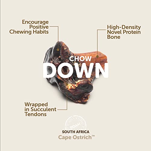 ROAM Pet Treats Large Gnaw-Kle Ostrich Bones for Dogs, Knuckle Dog Chew for Medium to Large Breeds, Dog Treat 10.2 Ounce (Pack of 3) - Thumbnail 3