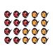 Meerkatt (Pack of 20) 3/4" Inch Mini Round 10 Amber + 10 Red LED Bullet Side Marker Clearance Lamp Indicator Light Flush Mount Kit Waterproof Camper Pickup Truck Boat Bus Trailer 12V DC Universal