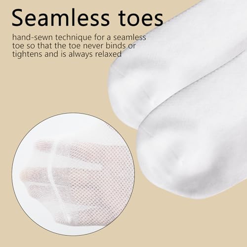 Girls White Ruffle Socks School Uniform Kids Cotton Crew Ankle Cute Frilly Dress Socks 8 Pairs for Everyday Wear4