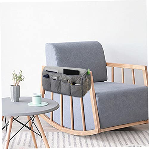 Soporte de Control Remoto Impermeable y organizador de reposabrazos gris para sofás 7