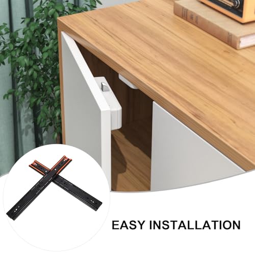 Correderas de extensión completa AKOOSY de tres etapas para guías de cajón 6