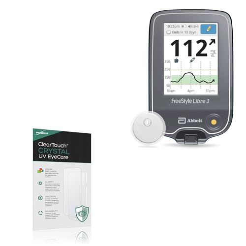 BoxWave Screen Protector Compatible with Freestyle Libre 3 - ClearTouch Crystal Anti-UV EyeCare (2-Pack), Filters Out Harmful Blue Light Reduce Fatigue