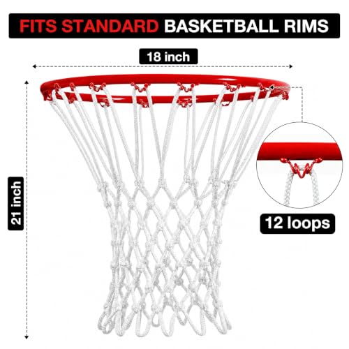 2Pack Basketball Net Replacement Heavy Duty 12 Loop for Basketball Hoop - image 4