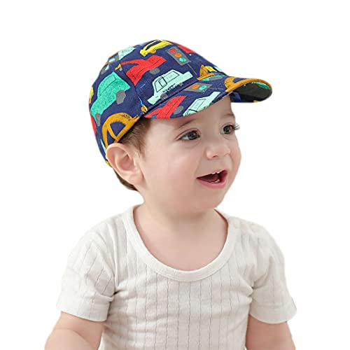Sun Hat For Baby Boy And Baby Girl,Boys Girls Caps, Baby Baseball Caps Cotton Infant Toddler Kids Hat (3-4 Years, Navy Car) #TOP6