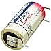 Produktbild AccuCell Batterie CR123A mit Lötfahne von Panasonic mit 1er I 2er I 3er Printanschluss I CR123A 3V Lithium Batterie zum Einlöten I 3Volt Lithium Batterie Lötfahnen CR17450 I 14000 - 15000 mAh