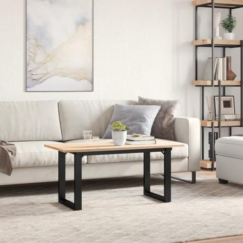 Pieds de table basse en O acier thermolaqué noir rigide 43cm - 3
