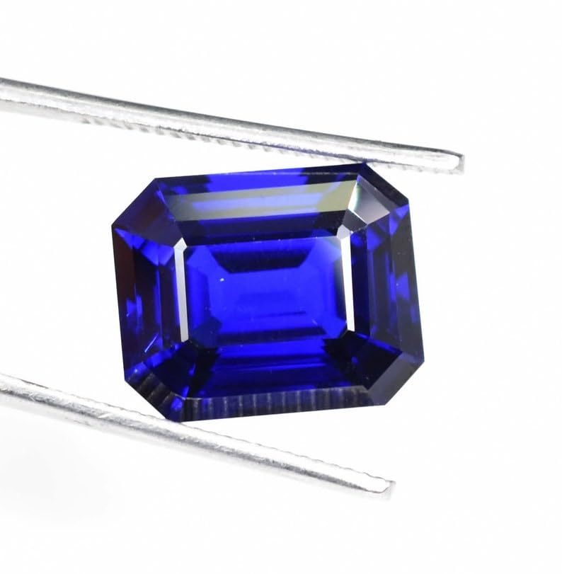 Gemme tanzanite véritable 15x13mm taillée en forme émeraude - 2