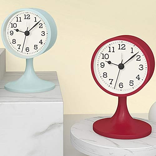 Miniatura 3 de Reloj despertador redondo de 3 pulgadas, analógico, silencioso, sin tictac, reloj de escritorio para dormitorio