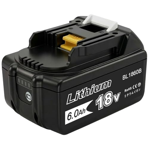 BL1860-B マキタ 18V 6.0Ah 日本メーカー保証 バッテリー BL1830B BL1850B BL1890 DC18RA DC18RC DC18RD DC18RF DC18RE 充電器に対応 BL1860B リチウムイオンバッテリー 電動工具用 LED表示 PSE CE認証済【互換品】