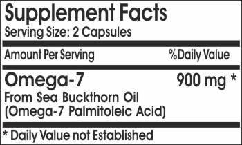 Miniatura 2 de Omega-7 Omega 7 900 mg de ácido palmitoleico  200 cápsulas - Sin aditivos  Naturetition Supplements