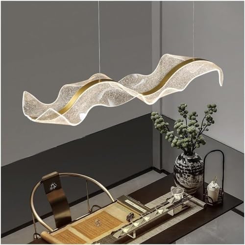 Chandelier linéaire LED 150 cm à rayures nordiques pour table à manger