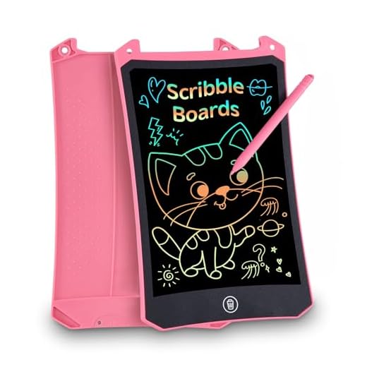 Pizarra Borrable Niños,PINKCAT Pizarra Magnetica Infantil 8.5 Pulgadas Juguetes para Vacaciones Tableta Escritura LCD Portatil Tableta Gráfica Regalos Niños 2 3 4 5 6 7 Años Juguete Aprender Colores