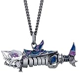 DLDXJQTPL Game Jinx Chain Necklace Pendant Jinx Necklace Arcane Jinx Necklace Rose Lolita Cosplay Adult Costume Weapon Anime Keychain Unisex Punk Jewelry Choker Accessories Props Gifts for Arcan Fans