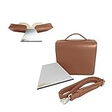 Vollrindleder SchönfelderSkin Puro Cognac-beige, Buchhüllen-Tasche mit Buchstütze und Tragegurt