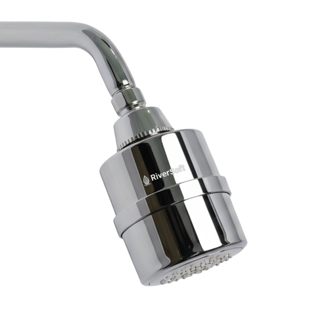 RiverSoft DIVA-01 Shower Filter for Hard Water with 15 Stages | Hard Water Shower Filter | Water Softener for Bathroom (Chrome, Pack of 1) RiverSoft DIVA-01 Shower Filter for Hard Water with 15 Stages | Hard Water Shower Filter | Water Softener for Bathroom (Chrome, Pack of 1)