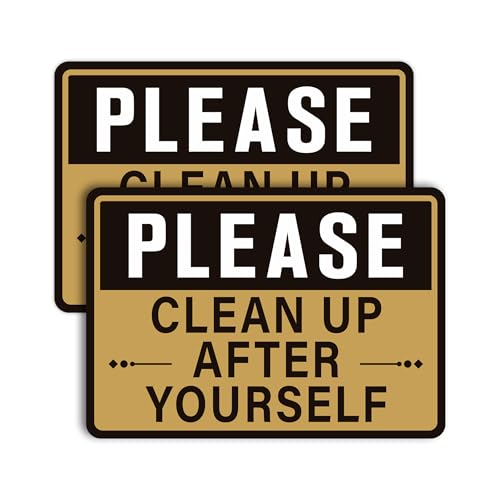 2PCS Please Clean Up After Yourself Sign for...