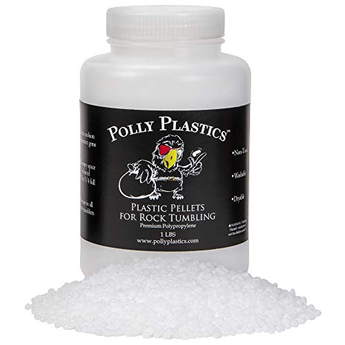 Polly Plastics Polypropylene Plastic Poly Pellets Rock Tumbling Media Rock Tumbler Filler Beads (1 lb)