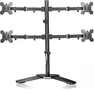 Four Monitor Desk Table Top Arm Stand - Height Adjustable Mount, Swivel & Tilt (4 Monitor Stand) Price In India