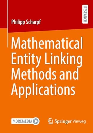 Mathematical Entity Linking Methods and Applications 2025th Edition book cover