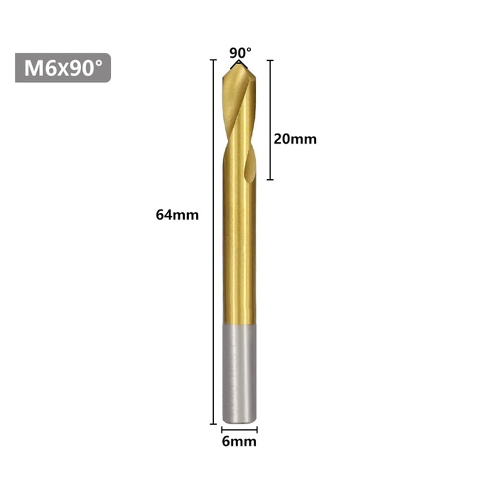 Brocas VIEUE Hss Taladro del punto 4/5/6/8 / 10 / 12mm Cuchilla de chaflado Taladro 90 grados Posicionamiento y posicionamiento Centro de posicionamiento Tornear herramienta de acha.