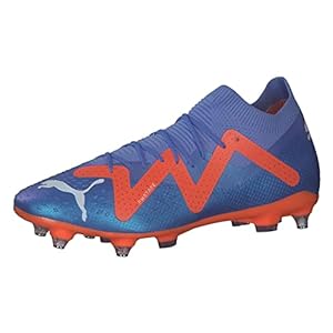 PUMA Future Pro Mxsg voetbalschoen voor heren, Blue Glimmer PUMA Wit Ultra Oranje, 46.5 EU