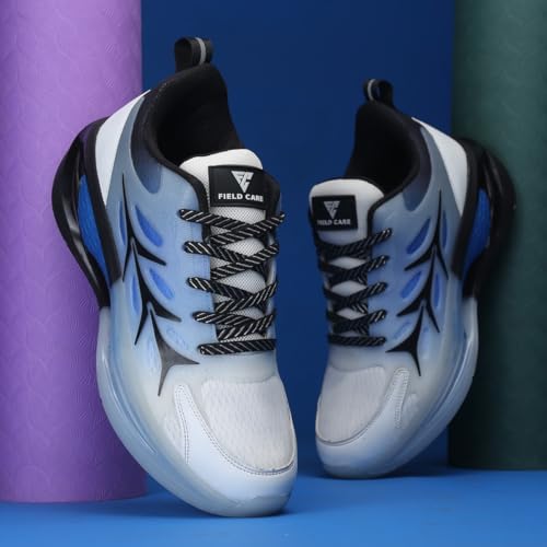 Image of FIELD CARE Glow in Dark Athletic Running Sneaker Sports Casual Comfort Stylish Training Walking Gym Outdoor Multipurpose Shoes with Cushioned Insole Comfort Shock Absorbing Outsole