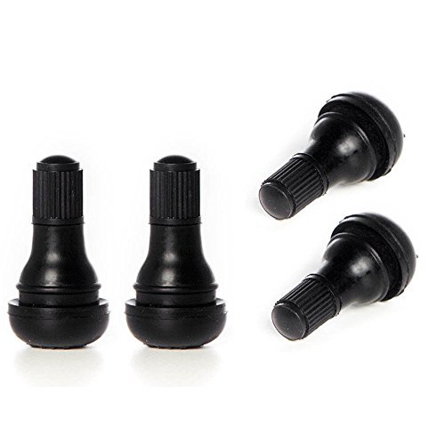 Circuit PerformanceShorty Black Valve Stems TR412 TR-412 22mm Low Profile (Set of 4)