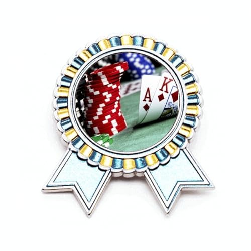 Broche jetons de poker dispersés en métal taille M pour customiser vos tenues de soirée