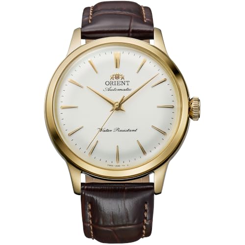 Image of Orient Bambino 36 Dress Automatic Watch - Classic Domed Dial, White (Golden Hands), Dress