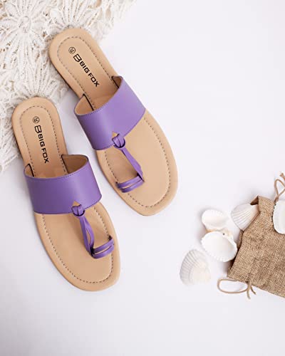Image of Big Fox Toe Ring Slip On Flat Sandals For Women