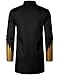 ZEROYAA Men's Traditional Suit Long Sleeve Button up African Foil Stamping Dashiki Shirt and Pants Ethnic 2 Piece Outfit Black X-Large
