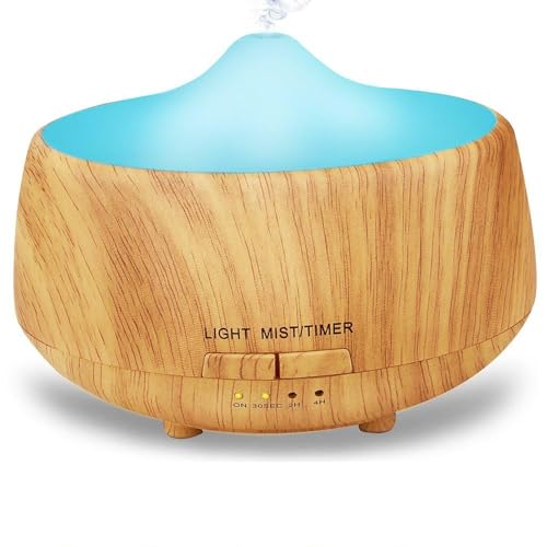 Aroma Diffuser, Melojoy 250ml Ultraschall Aromatherapie Luftbefeuchter Öl Diffusor mit 7 LED Farbwechsel für Schlafzimmer, Spa, Yoga, Wohnzimmer, Konferenzraum