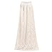 Loralie Damen Elegante Spitzen Rock Elastische Rock Party Hochzeit Maxirock (M, Beige)