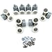 Yuanqian, set di 8 guide per porta della doccia, ruote, pulegge e guide diametro 23 mm, parti di ricambio fai da te (4 rulli superiori doppi e 4 rulli inferiori singoli)
