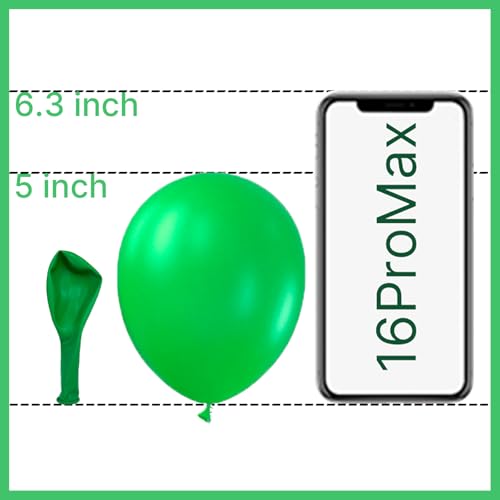 Image of PartyWoo Green Balloons 100pcs 5 Inch Green Latex Helium Balloons for Birthday Baby Shower Graduation Engagement Wedding Dinosaur Jungle Golf Football Baseball Theme Party Decorations Green-Y24