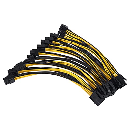 Dciustfhe PCIe 8 pines hasta 2 x 8 pines (6 + 2) PCI Express Power Cable de alimentación PCIE y - Divisor de 8 pulgadas (6 unidades) Cover