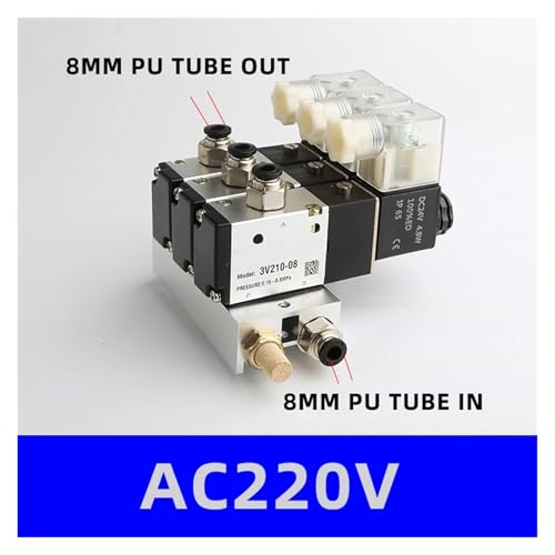 Bloc électrovanne 3V110-06-NC silencieux AC220V à commutation rapide 8 sorties - 3