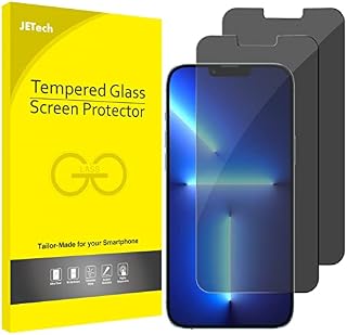 JETech Privacy Screen Protector for iPhone 13 Pro Max 6.7-Inch, Anti Spy Tempered Glass Film, 2-Pack