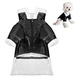 Dog Leather Jackets, Puppy Winter Coats, Windproof Waterproof Warm Lined Jackets for Small Dogs Puppy, Cute Leather Dog Jackets Winter Coat(M)