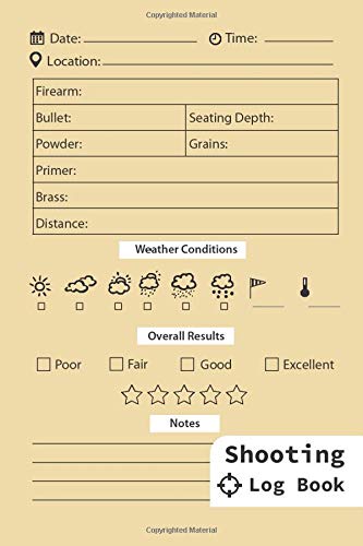 Shooting Log Book: shooting data book, Shooters Record Book, Shot Recording with Target Diagrams, 6x9