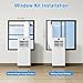 JINJUNYE Portable Air Conditioners 10,000 BTU 3 IN 1 Mode Cooling, Dry, Fan, Smart Portable AC Unit for Room Cools Up to 450 Sq.Ft, Sleep Mode, 24H Timer, Window Kit（Not Include Battery）