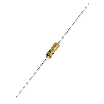 Electronic Spices 50Pcs 1.5 Ohm (?) 1/2w (0.50 watt) ?5% Tolerance 1.5 MR ? ohm MF Through Hole Resistors Axial Lead