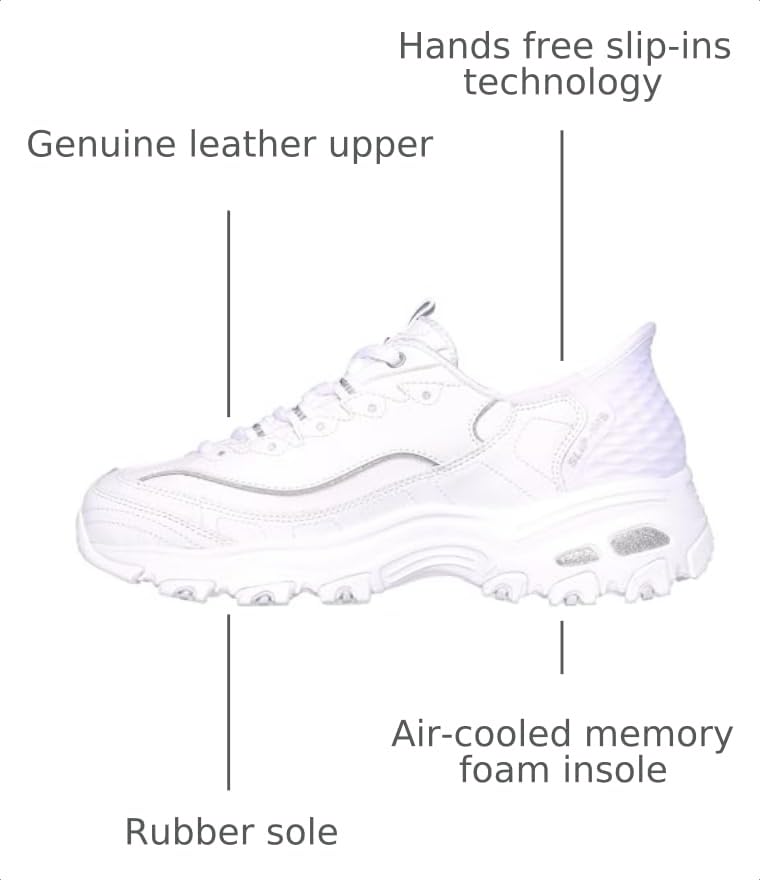 Image of Skechers Women's D'Lites New Scene Sneaker | Hands Free Slip-Ins, Air-Cooled Memory Foam Insole, Cushioned midsole with flexible outsole, Sporty fashion sneaker lace-up