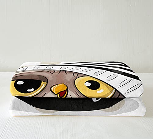 Owl Sherpa Throw Blanket Coffee Cartoon Cup Bed Fleece Blanket Contemporary Style Throw Size (50Inchx60Inch) Sherpa Throw Blanket Flannel Blankets For Kids Child Boys Girls Room Couch Bed Decor #TOP3