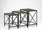 Ashley Furniture Signature Design - Vennilux Nesting End Tables - 3 Piece Table Set - Gray Brown Finish