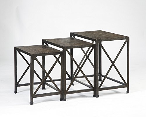 Ashley Furniture Signature Design - Vennilux Nesting End Tables - 3 Piece Table Set - Gray Brown Finish