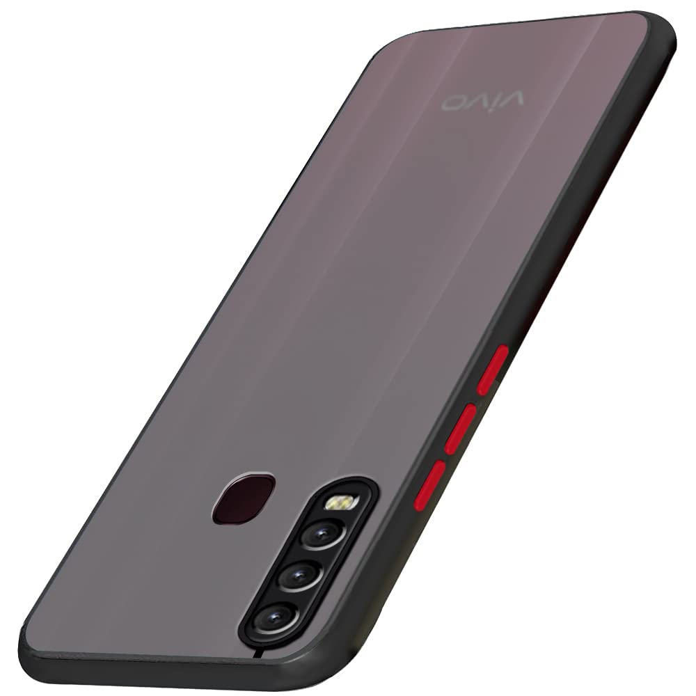 TheGiftKart Back Case Cover for Vivo Y12 / Y15 / Y17 / U10 | Translucent Smoked Matte Back | 360 Degree Protection | Protective Hard Back Case for Vivo Y12 / Y15 / Y17 / U10 (TPU + PC | Black Bumper) (B09RSNC6KG) Amazon Price History, Amazon Price Tracker
