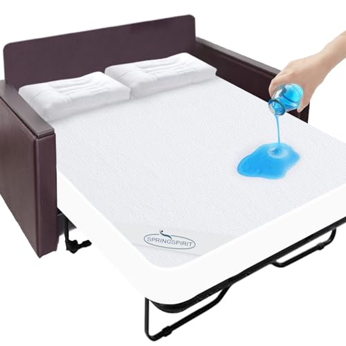 Queen Sofa Bed Terry Mattress Protector Pad Cover 100% Waterproof and Breathable Queen Sleeper Sofa Mattress Topper Sheet Fitted Mattress Protector, 60" x72", Machine Washable